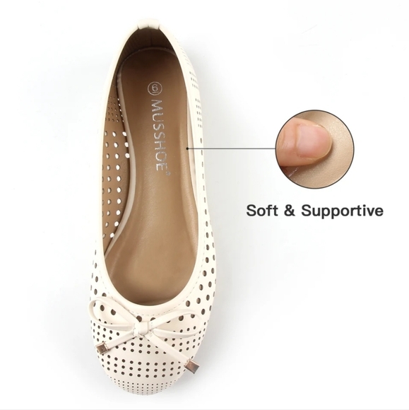 MUSSHOE Flats Women's Size 10 Dressy Comfortable Slip On Round Toe Shoes - Picture 9 of 9